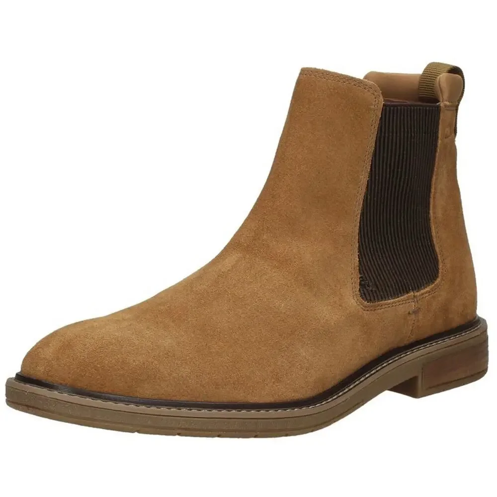 Clarks Men's Clarkdale Hall boot Shoes Cognac Suede Size 8 M